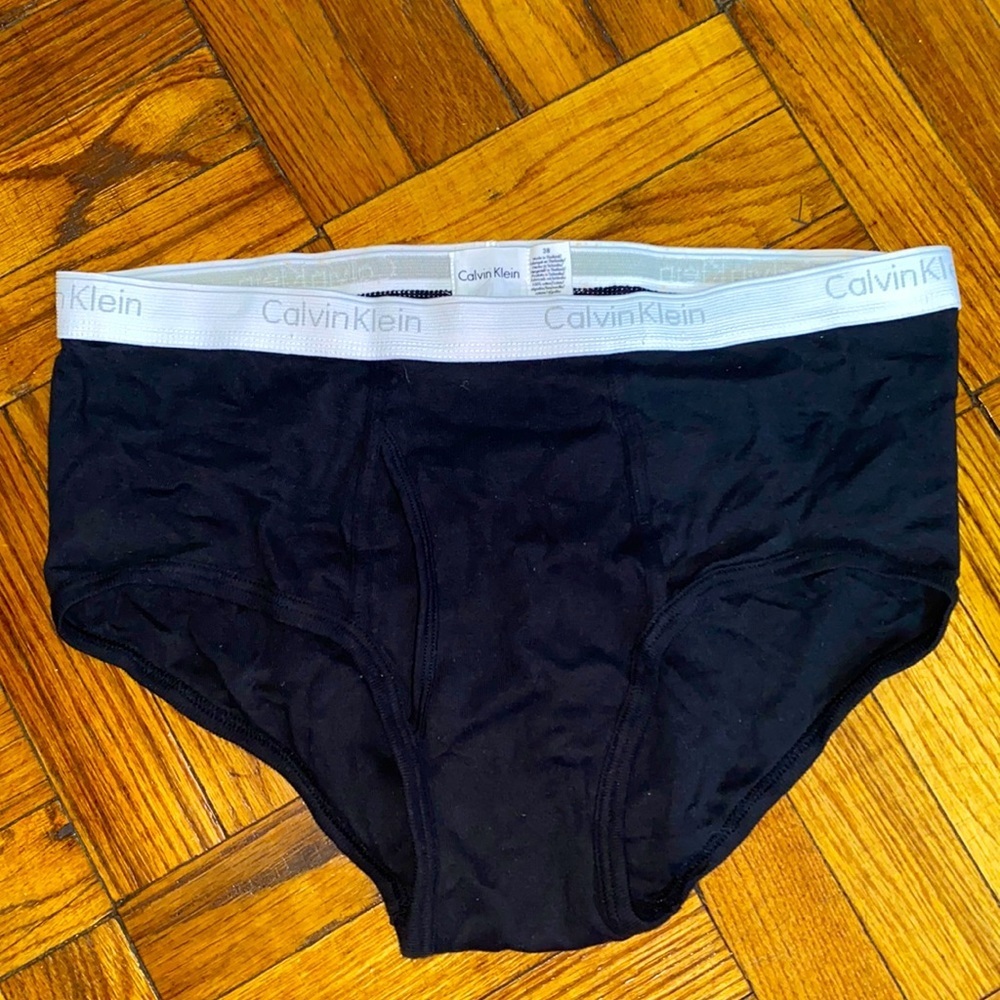 nwot calvin klein black brief size: 38